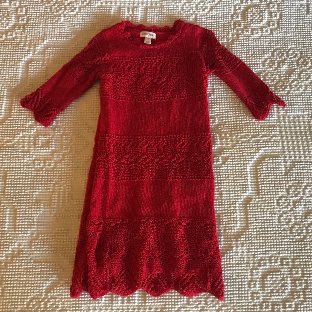 Cat and Jack crochet sweater dress